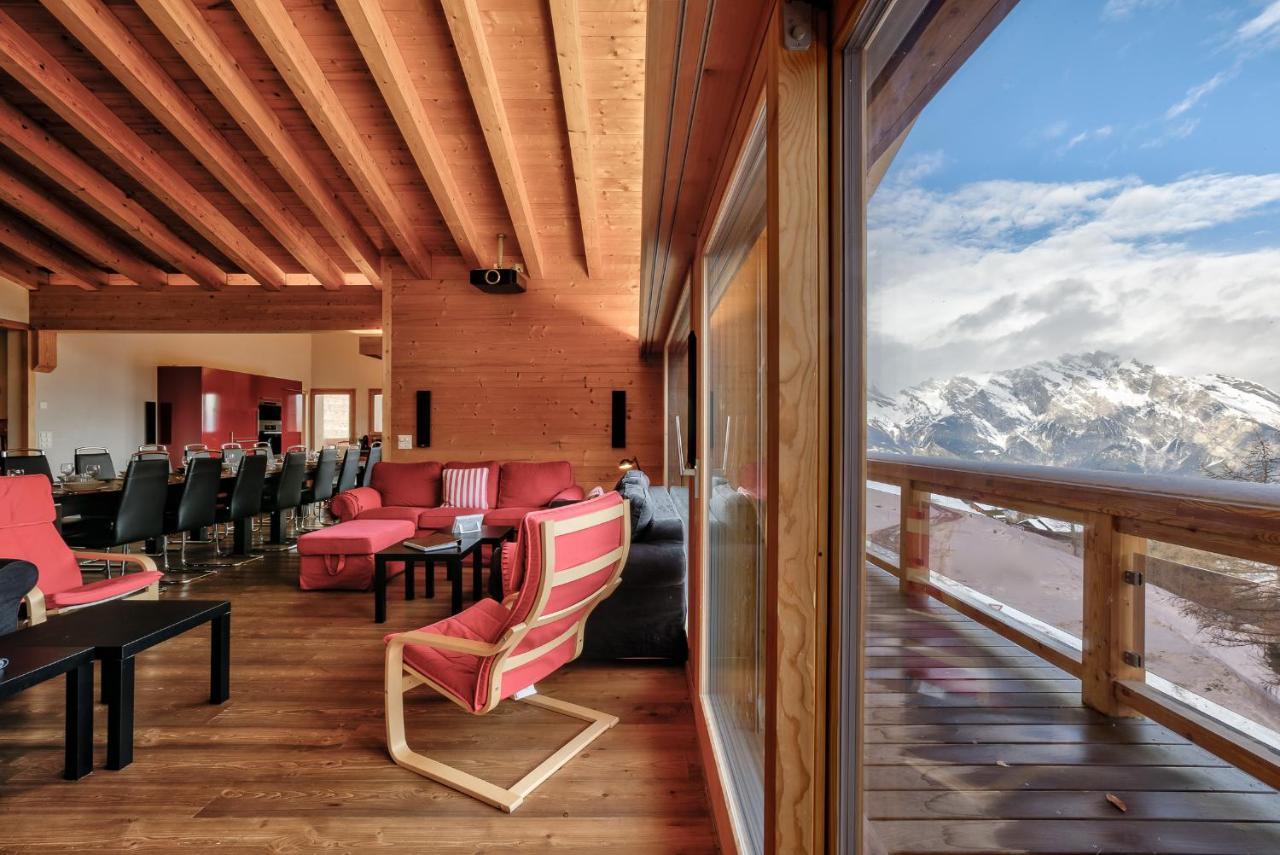 Chalet Flocon De Neige - Jacuzzi - Sauna La Tzoumaz Dış mekan fotoğraf
