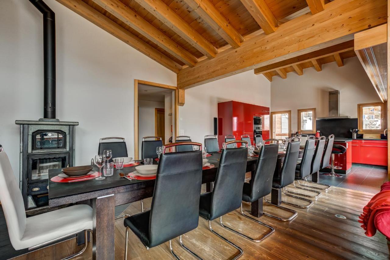 Chalet Flocon De Neige - Jacuzzi - Sauna La Tzoumaz Dış mekan fotoğraf