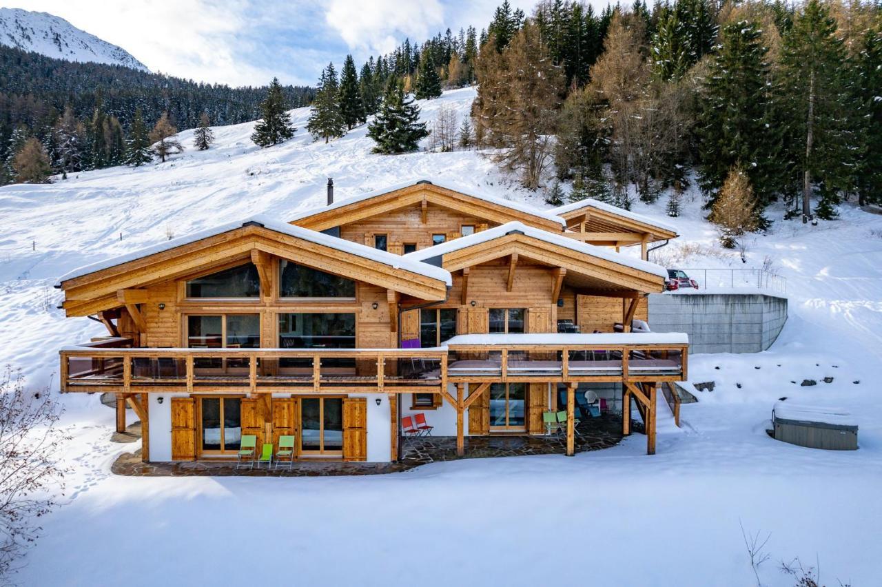 Chalet Flocon De Neige - Jacuzzi - Sauna La Tzoumaz Dış mekan fotoğraf