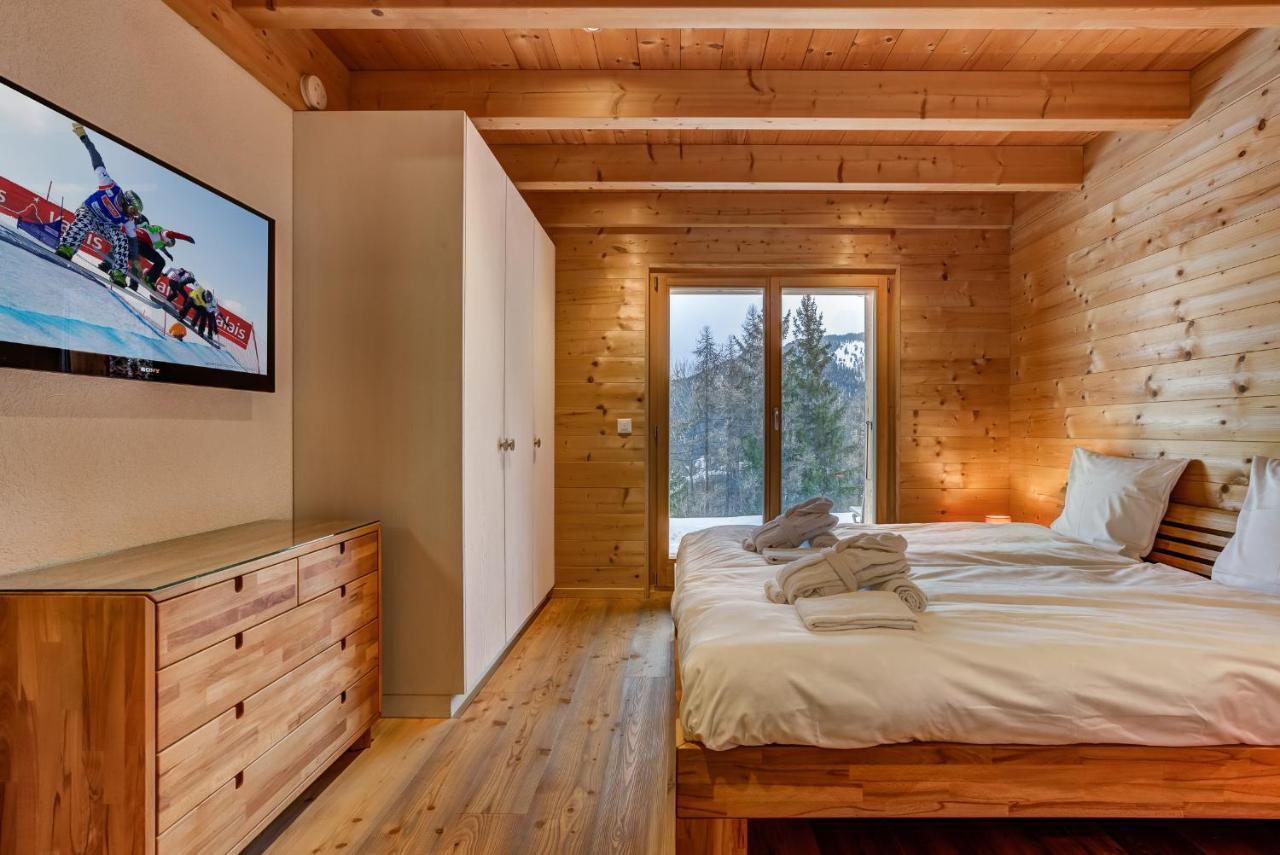 Chalet Flocon De Neige - Jacuzzi - Sauna La Tzoumaz Dış mekan fotoğraf