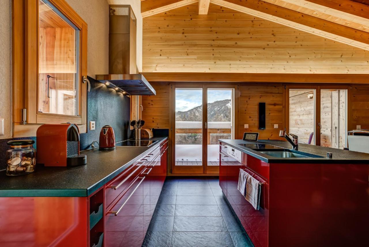 Chalet Flocon De Neige - Jacuzzi - Sauna La Tzoumaz Dış mekan fotoğraf