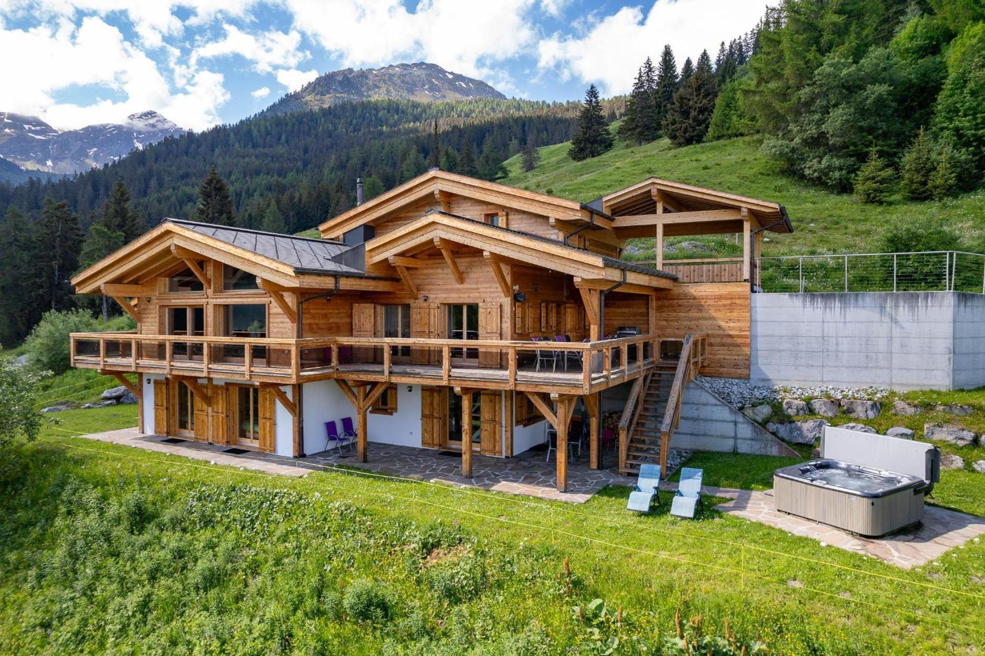 Chalet Flocon De Neige - Jacuzzi - Sauna La Tzoumaz Dış mekan fotoğraf