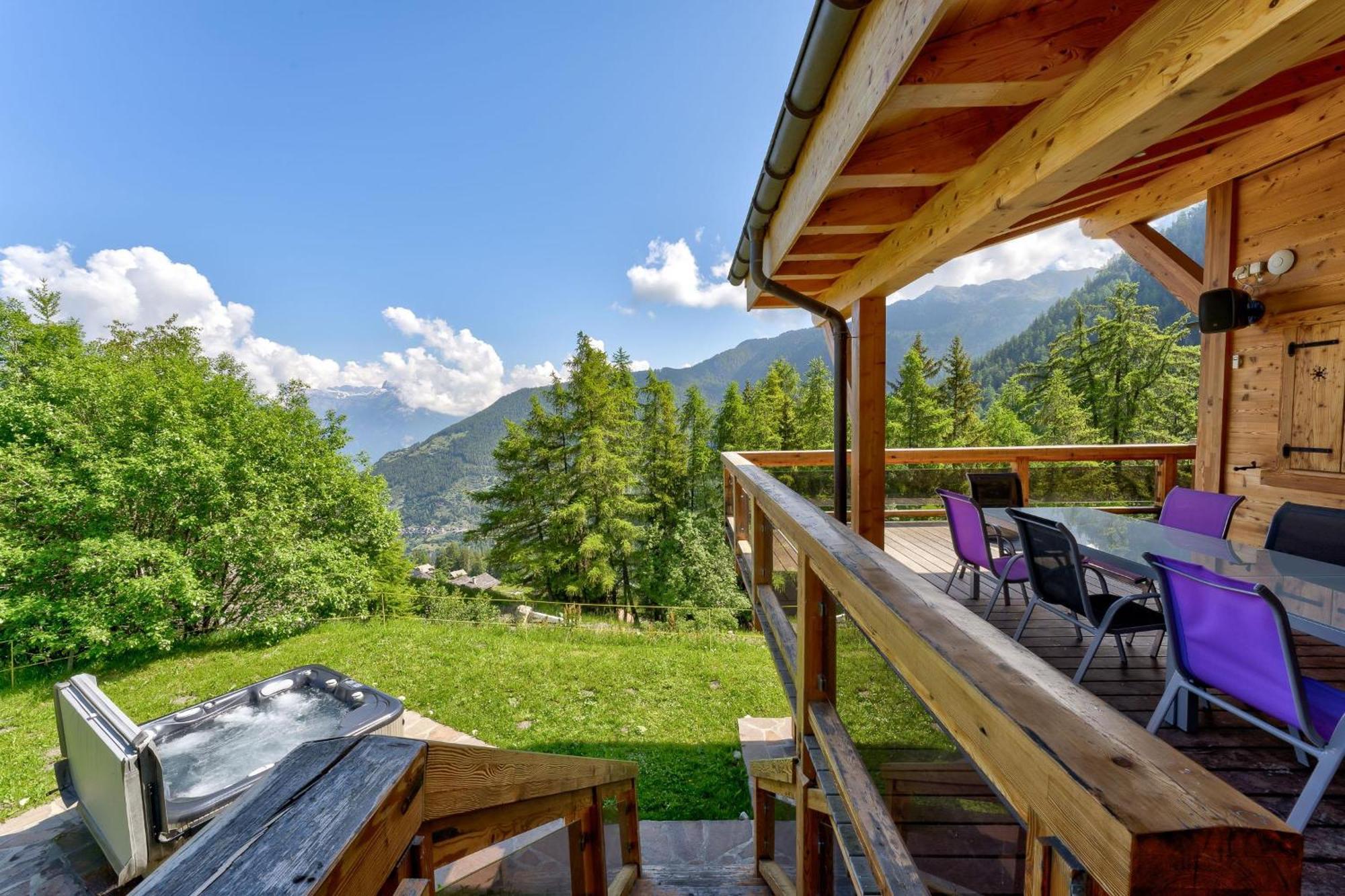 Chalet Flocon De Neige - Jacuzzi - Sauna La Tzoumaz Dış mekan fotoğraf
