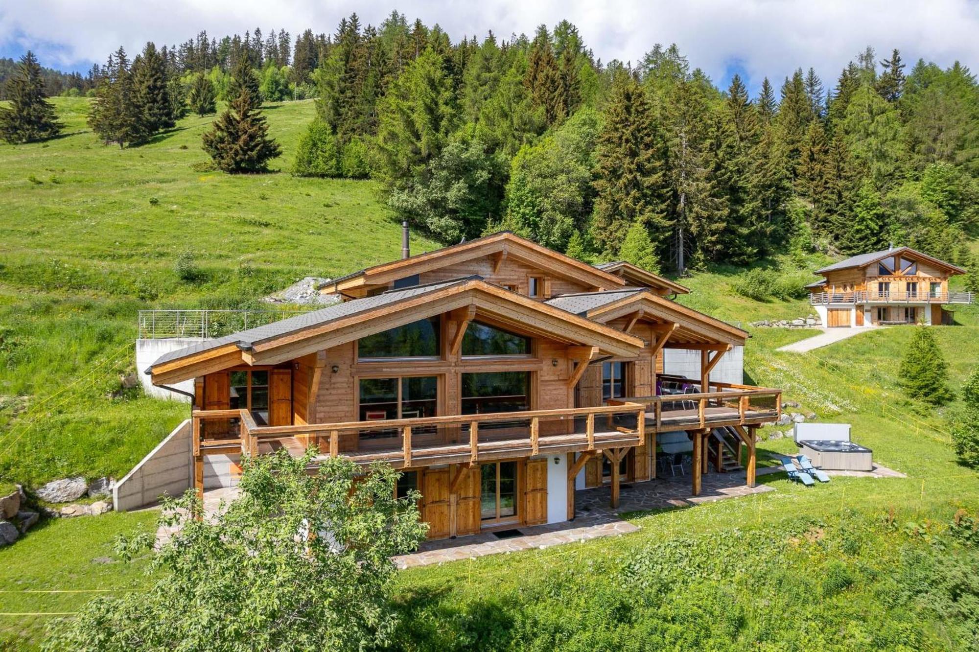 Chalet Flocon De Neige - Jacuzzi - Sauna La Tzoumaz Dış mekan fotoğraf
