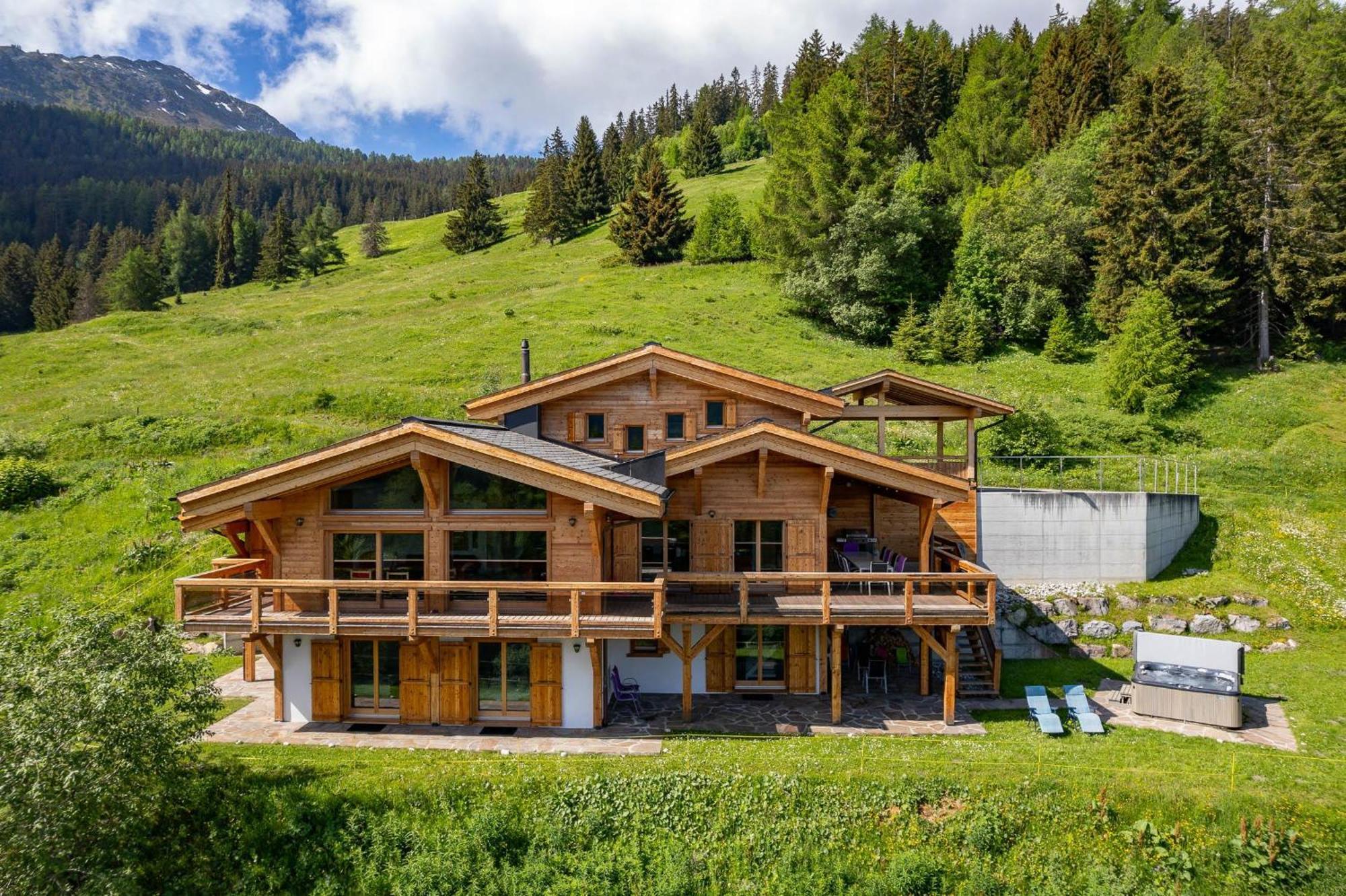 Chalet Flocon De Neige - Jacuzzi - Sauna La Tzoumaz Dış mekan fotoğraf