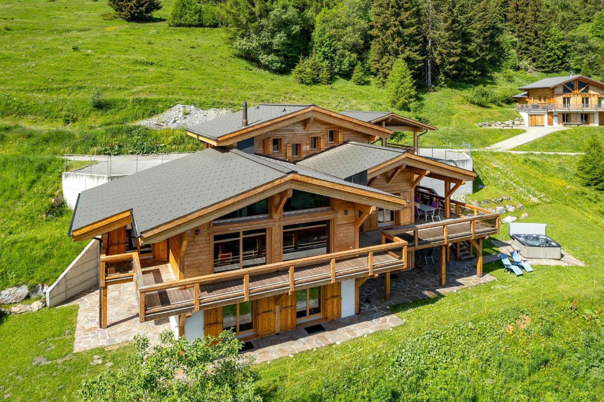 Chalet Flocon De Neige - Jacuzzi - Sauna La Tzoumaz Dış mekan fotoğraf