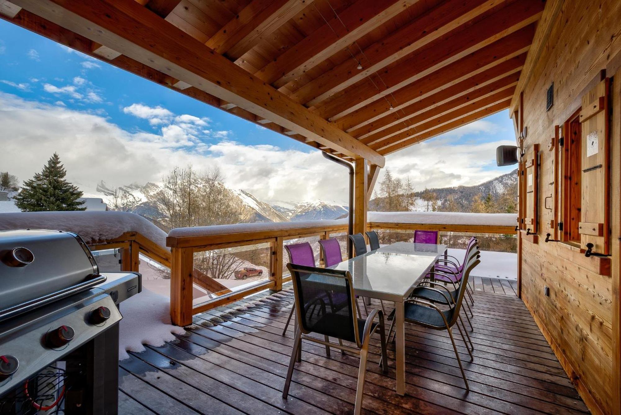 Chalet Flocon De Neige - Jacuzzi - Sauna La Tzoumaz Dış mekan fotoğraf